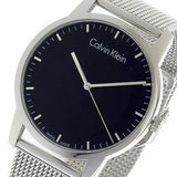 Calvin Klein City Chronograph Black Dial Silver Mesh Bracelet Watch for Men - K2G2G121 Authentic Buy Shop Now