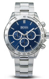 Hugo Boss Ikon Blue Dial Silver Steel Strap Watch for Men - 1512963 Authentic Buy Shop Now
