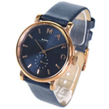 Marc Jacobs Baker Navy Blue Dial Navy Blue Leather Strap Watch for Women - MBM1329 Authentic Buy Shop Now