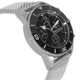Breitling Superocean Heritage Chronograph 44 Black Dial Silver Mesh Bracelet Watch for Men - A13313121B1A1 Authentic Buy Shop Now