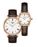 Tissot Tradition 5.5 White Dial Brown Leather Strap Watch for Men - T063.409.36.018.00 Authentic Buy Shop Now