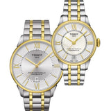 Tissot Chemin Des Tourelles Powermatic 80 Lady Mother of Pearl White Dial Two Tone Steel Strap Watch For Women - T099.207.22.118.00 Authentic Buy Shop Now