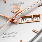 Tag Heuer Carrera Calibre 5 White Dial Silver Steel Strap Watch for Men - WAR201D.BA0723 Authentic Buy Shop Now