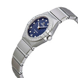 Omega Constellation Manhattan Quartz Diamonds Blue Dial Silver Steel Strap Watch for Women - 131.15.25.60.53.001 Authentic Buy Shop Now