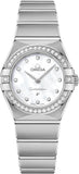 Omega Constellation Manhattan Quartz Diamonds Mother of Pearl Dial Silver Steel Strap Watch for Women - 131.15.25.60.55.001 Authentic Buy Shop Now