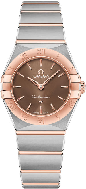 Omega Constellation Quartz Brown Dial Silver Steel Strap Watch for Women - 131.20.25.60.13.001 Authentic Buy Shop Now
