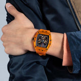 Guess Phoenix Multifunction Black Dial Orange Rubber Strap Watch For Men - GW0203G10 Authentic Buy Shop Now