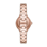 Emporio Armani Mia Three Hand Crystals Silver Dial Rose Gold Steel Strap Watch For Women - AR11633 Authentic Buy Shop Now