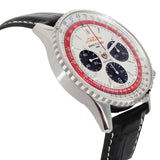 Breitling Navitimer B01 Chronograph 43 Boeing 747 White Dial Black Leather Strap Watch for Men - AB01383B1G1P1 Authentic Buy Shop Now