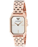 Emporio Armani Giola White Mother of Pearl Dial Rose Gold Steel Strap Watch For Women - AR11147 Authentic Buy Shop Now