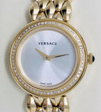 Versace V Flare Diamonds Silver Dial Gold Steel Strap Watch for Women - VEBN00918 Authentic Buy Shop Now