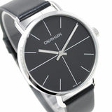 Calvin Klein Evan Black Dial Black Leather Strap Watch for Men - K7B211CZ Authentic Buy Shop Now