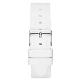Guess Zena Analog White Dial White Rubber Strap Watch For Women - W1094L1 Authentic Buy Shop Now