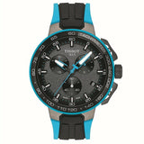 Tissot T Race Cycling Chronograph Black Dial Two Tone Rubber Strap Watch For Men - T111.417.37.441.05 Authentic Buy Shop Now
