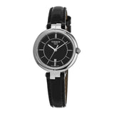 Tissot T Lady Flamingo Black Dial Black Leather Strap Watch For Women - T094.210.16.051.00 Authentic Buy Shop Now