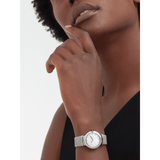 Bvlgari LVCEA Diamonds Silver Mother of Pearl Dial Silver Leather Strap Watch for Women - LVCEA103367 Authentic Buy Shop Now