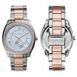 Michael Kors Bryn Quartz Blue Dial Two Tone Steel Strap Watch For Women - MK6136 Authentic Buy Shop Now