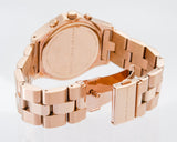 Marc Jacobs Blade Chronograph Brown Dial Rose Gold Steel Strap Watch for Women - MBM3308 Authentic Buy Shop Now