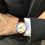 Emporio Armani Luigi White Dial Brown Leather Strap Watch For Men - AR2502 Authentic Buy Shop Now