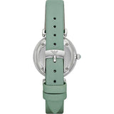 Emporio Armani Gianni T Bar Mother Of Pearl Blue Dial Blue Leather Strap Watch For Women - AR1959 Authentic Buy Shop Now