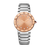 Bvlgari Bvlgari Bvlgari Resort Limited Edition Diamonds Gold Dial Silver Steel Strap Watch for Women - BVLGARI103682 Authentic Buy Shop Now