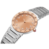 Bvlgari Bvlgari Bvlgari Resort Limited Edition Diamonds Gold Dial Silver Steel Strap Watch for Women - BVLGARI103682 Authentic Buy Shop Now