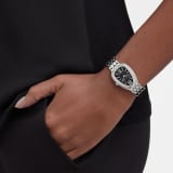Bvlgari Serpenti Seduttori Diamonds Black Dial Silver Steel Strap Watch for Women - SERPENTI103449 Authentic Buy Shop Now