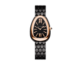 Bvlgari Serpenti Seduttori Black Dial Black Steel Strap Watch for Women - SERPENTI103704 Authentic Buy Shop Now