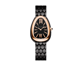 Bvlgari Serpenti Seduttori Black Dial Black Steel Strap Watch for Women - SERPENTI103704 Authentic Buy Shop Now