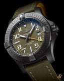 Breitling Avenger Automatic GMT 43 Green Dial Green Nylon Strap Watch for Men - A17318101L1X1 Authentic Buy Shop Now