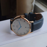 Daniel Wellington Dapper Somerset White Dial Blue Leather Strap Watch For Men - DW00100193 Authentic Buy Shop Now
