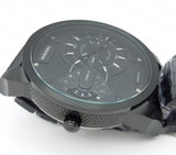 Diesel Mini Daddy Dual Time Black Dial Black Stainless Steel Strap Watch For Men - DZ7316 Authentic Buy Shop Now