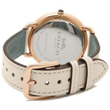 Coach Delancey White Dial White Leather Strap Watch for Women - 14502790 Authentic Buy Shop Now