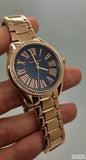 Michael Kors Kacie Three Hand Black Dial Rose Gold Steel Strap Watch for Women - MK6930 Authentic Buy Shop Now