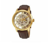 Fossil Townsman Automatic Skeleton Gold Dial Brown Leather Strap Watch for Men - ME3043 Authentic Buy Shop Now