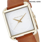 Michael Kors Lake White Dial Brown Leather Strap Watch For Women - MK2584 Authentic Buy Shop Now