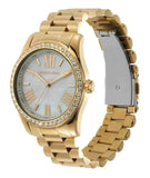 Michael Kors Lexington Mother of Pearl White Dial Gold Steel Strap Watch for Women - MK1079 Authentic Buy Shop Now