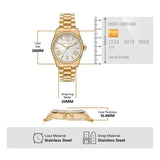 Michael Kors Lexington Mother of Pearl White Dial Gold Steel Strap Watch for Women - MK1079 Authentic Buy Shop Now