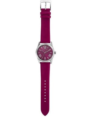Michael Kors Lexington Quartz Fuchsia Dial Fuchsia Leather Strap Watch For Women - MK4749 Authentic Buy Shop Now