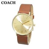 Coach Perry Gold Dial Brown Leather Strap Watch for Women - 14503331 Authentic Buy Shop Now