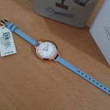 Fossil Classic White Dial Blue Leather Strap Watch for Women - BQ3327 Authentic Buy Shop Now