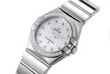 Omega Constellation Quartz Diamonds Silver Dial Silver Steel Strap Watch for Women - 123.15.27.60.55.004 Authentic Buy Shop Now