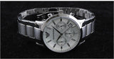Emporio Armani Renato Chronograph White Dial Silver Steel Strap Watch for Women - AR2459 Authentic Buy Shop Now