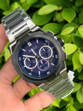 Hugo Boss Supernova Chronograph Blue Dial Silver Steel Strap Watch for Men - 1513360 Authentic Buy Shop Now