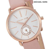 Michael Kors Petite Portia Silver Dial Pink Rubber Strap Watch For Women - MK2735 Authentic Buy Shop Now