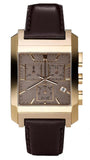Burberry Heritage Chronograph Square Grey Dial Brown Leather Strap Watch for Men - BU1566 Authentic Buy Shop Now
