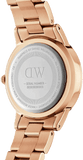 Daniel Wellington Iconic Link Black Dial Rose Gold Steel Strap Watch for Women - DW00100212 Authentic Buy Shop Now