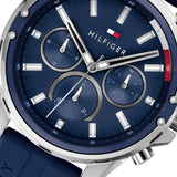 Tommy Hilfiger Mason Blue Dial Blue Rubber Strap Watch for Men - 1791791 Authentic Buy Shop Now