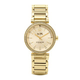 Coach Sport Diamonds Gold Dial Gold Steel Strap Watch for Women - 14502195 Authentic Buy Shop Now