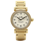 Coach Madison White Dial Gold Steel Strap Watch for Women - 14502397 Authentic Buy Shop Now